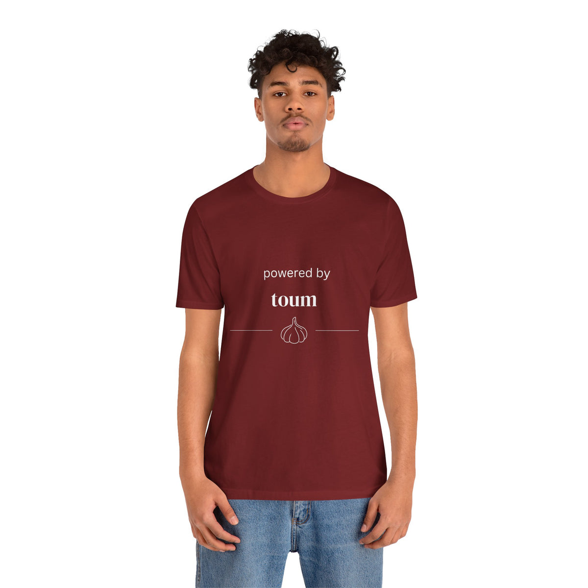 Powered by Toum – Funny Lebanese Garlic T-Shirt | Lebanese Unisex Tee