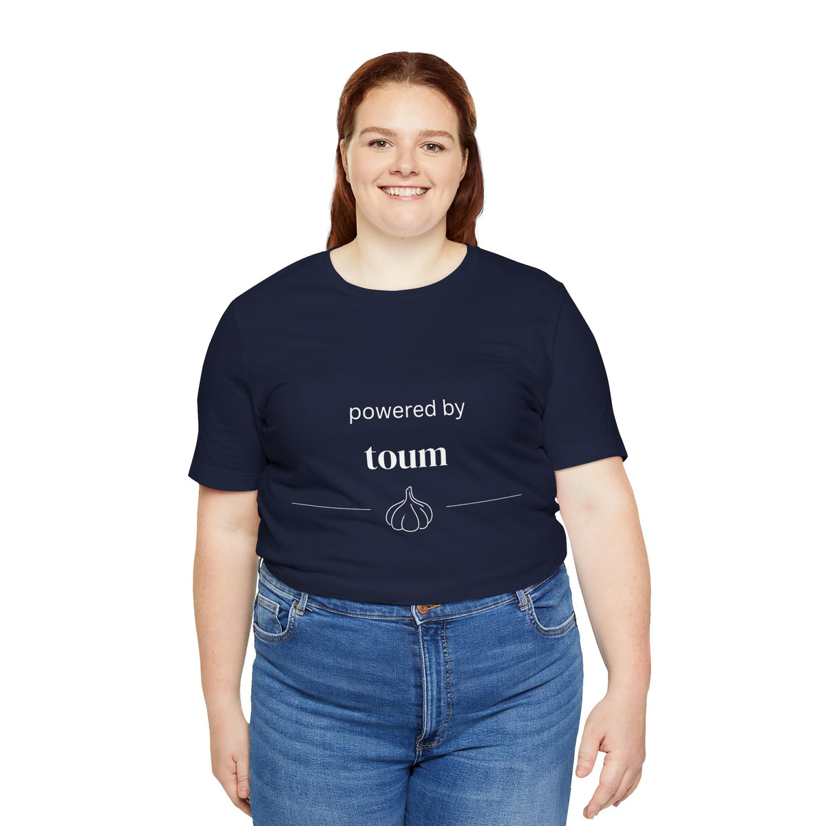 Powered by Toum – Funny Lebanese Garlic T-Shirt  | Lebanese Unisex Tee