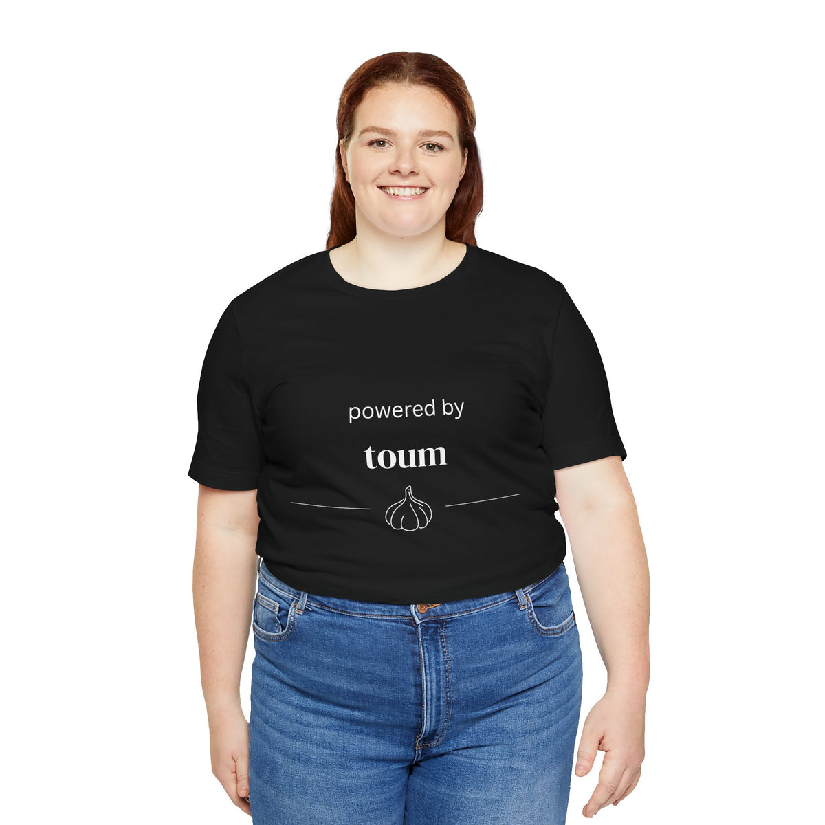Powered by Toum – Funny Lebanese Garlic T-Shirt  | Lebanese Unisex Tee