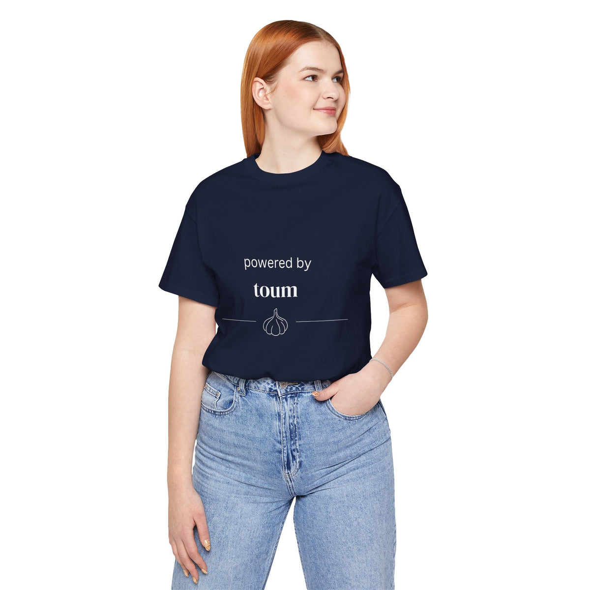 Powered by Toum – Funny Lebanese Garlic T-Shirt  | Lebanese Unisex Tee