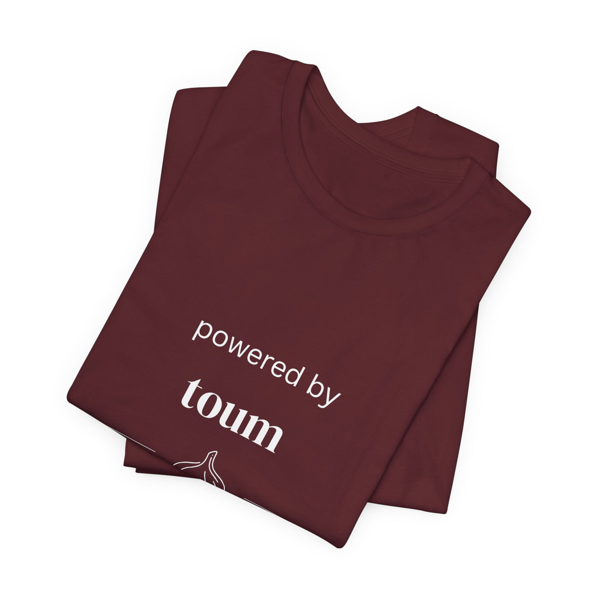 Powered by Toum – Funny Lebanese Garlic T-Shirt  | Lebanese Unisex Tee