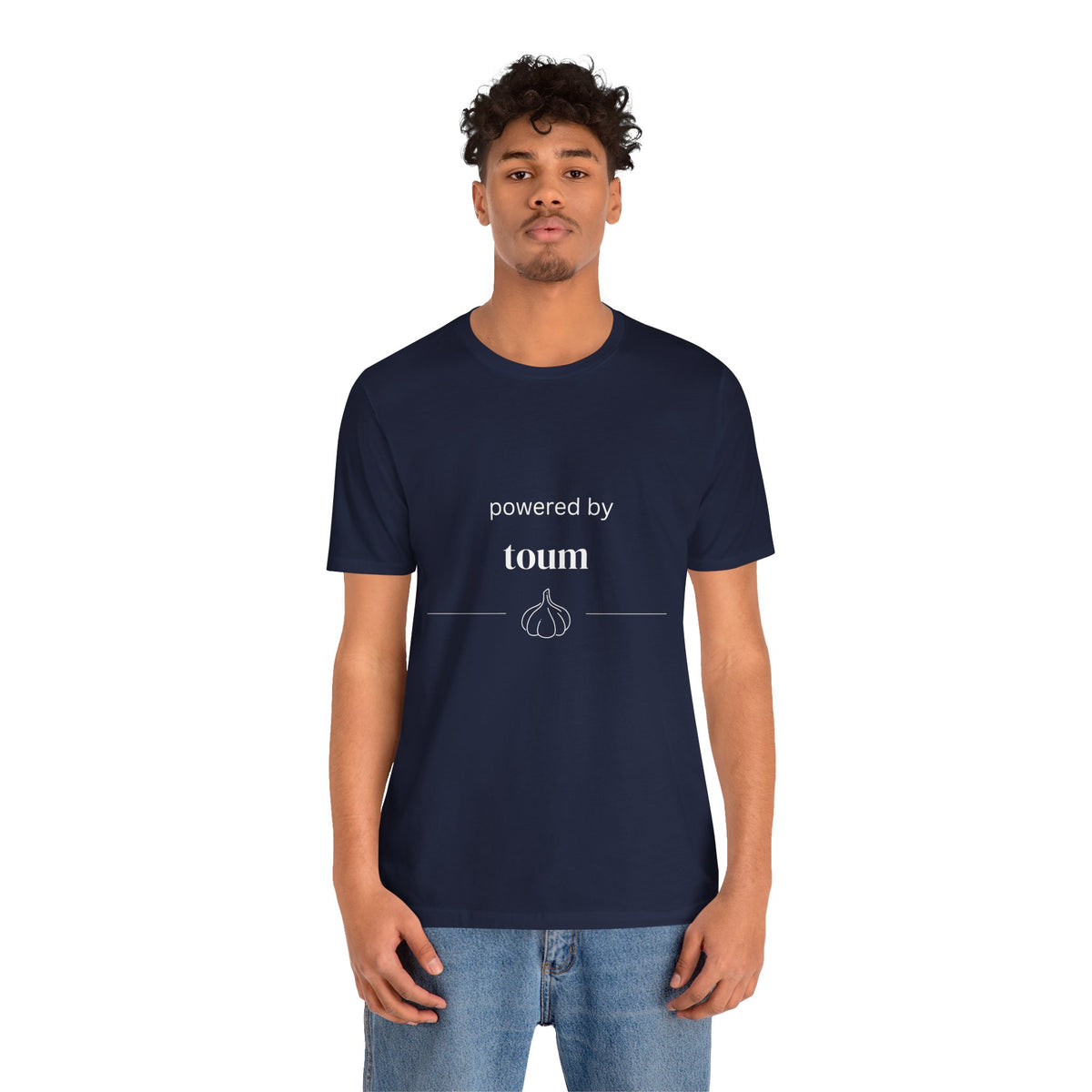 Powered by Toum – Funny Lebanese Garlic T-Shirt  | Lebanese Unisex Tee