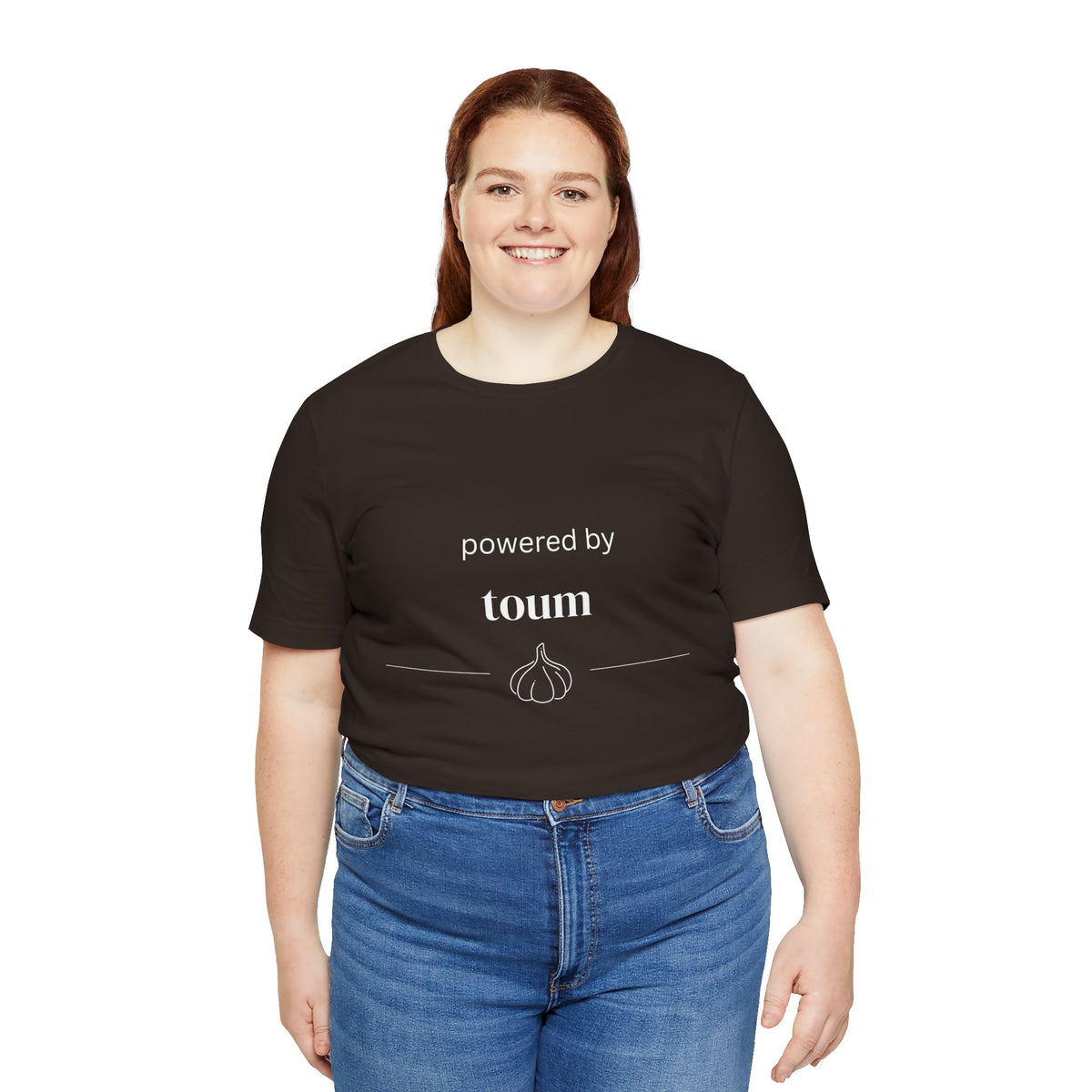 Powered by Toum – Funny Lebanese Garlic T-Shirt  | Lebanese Unisex Tee