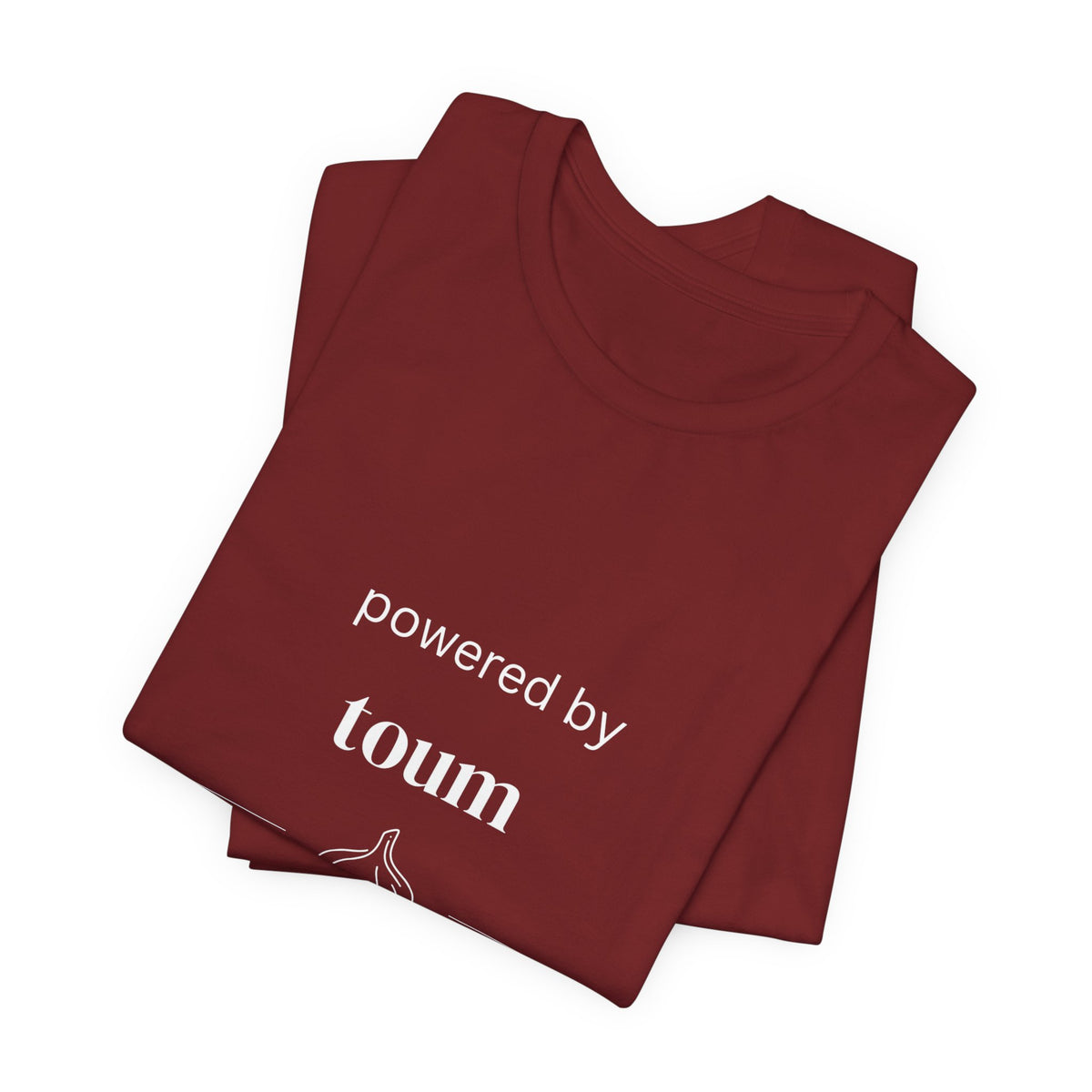 Powered by Toum – Funny Lebanese Garlic T-Shirt  | Lebanese Unisex Tee